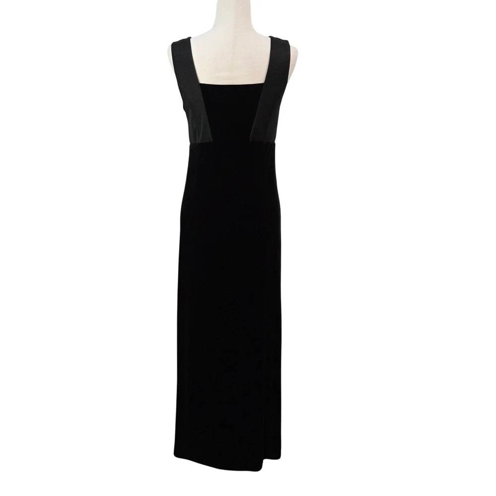 Vintage 90s Vivienne Tam Black Velvet Maxi Dress‎ Sz 3 US 8 Y2K Gown Prom - Picture 3 of 13
